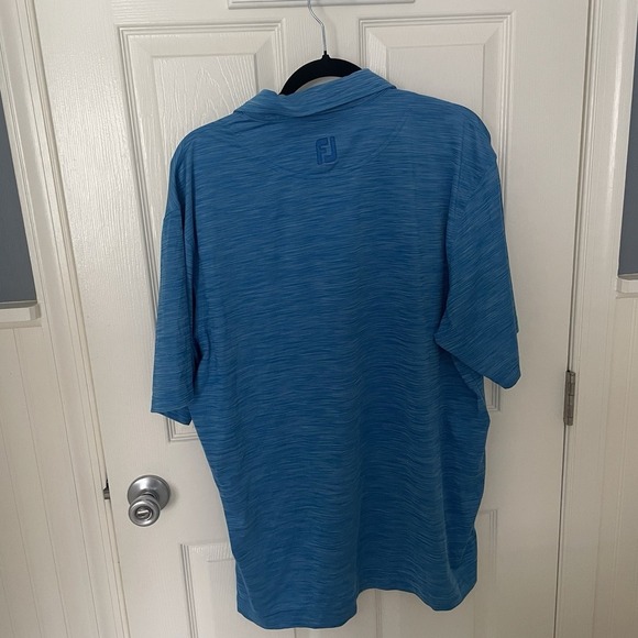 FootJoy Athletic Fit Blue Polo Mens Large L Short Sleeve Livin The Dream - Picture 5 of 7